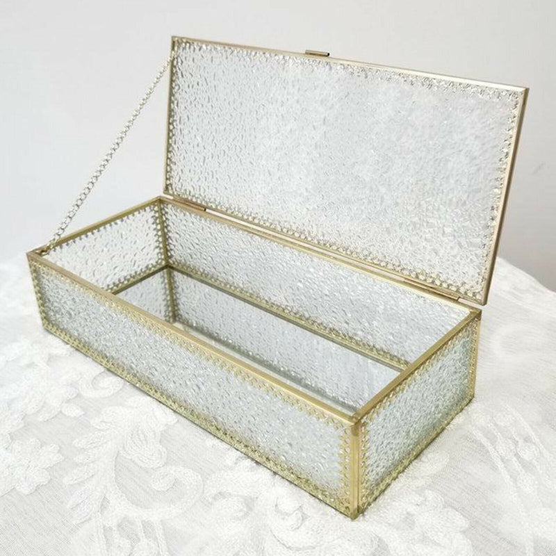 Desk Jewelry Organizer Holder Cosmetics Makeups Keepsake Display Box Gift