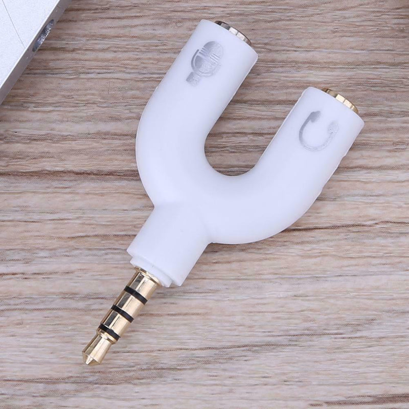 3.5mm Stereo Audio Jack Earphone Headphone 2 Way U Splitter Adapter