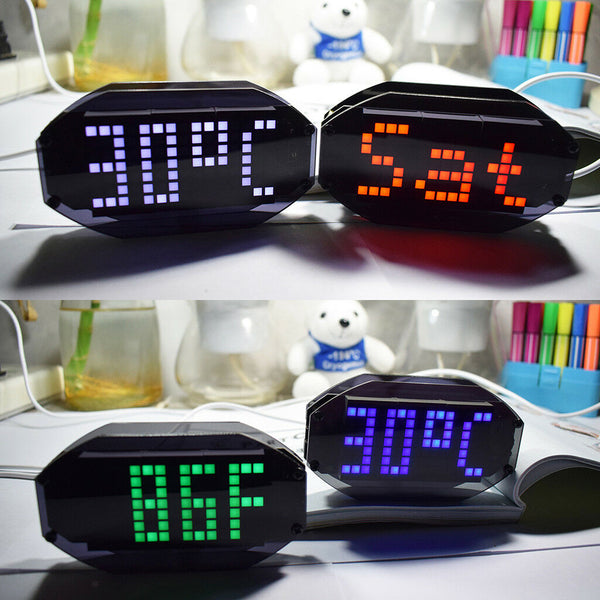 Electronics Clock LED DIY 4-digit Temperature Time Digital Clock Kit