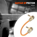 2pcs 20cm Guitar Patch Cables 6.35 to 6.35 Right Angle Guitar Pedal Patch Cables