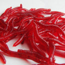 Pack 100 Soft Worm EarthWorm Fishing Lure Tackle Baits Bass Trout Carp Bream