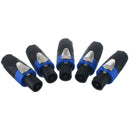 10PCS NL4FC 4 pin Pole Plug Male Speaker Audio Cable Connector Compatible 69mm