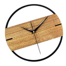 Fashion 30cm Wood Quiet Non Ticking Wall Clock Home Living Room Decor