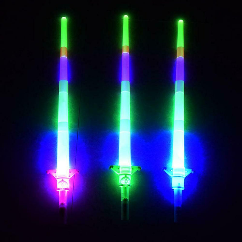 LED Telescopic Magic Star Wand Flashing Sticks Lights Up Sticks Xmas Prop