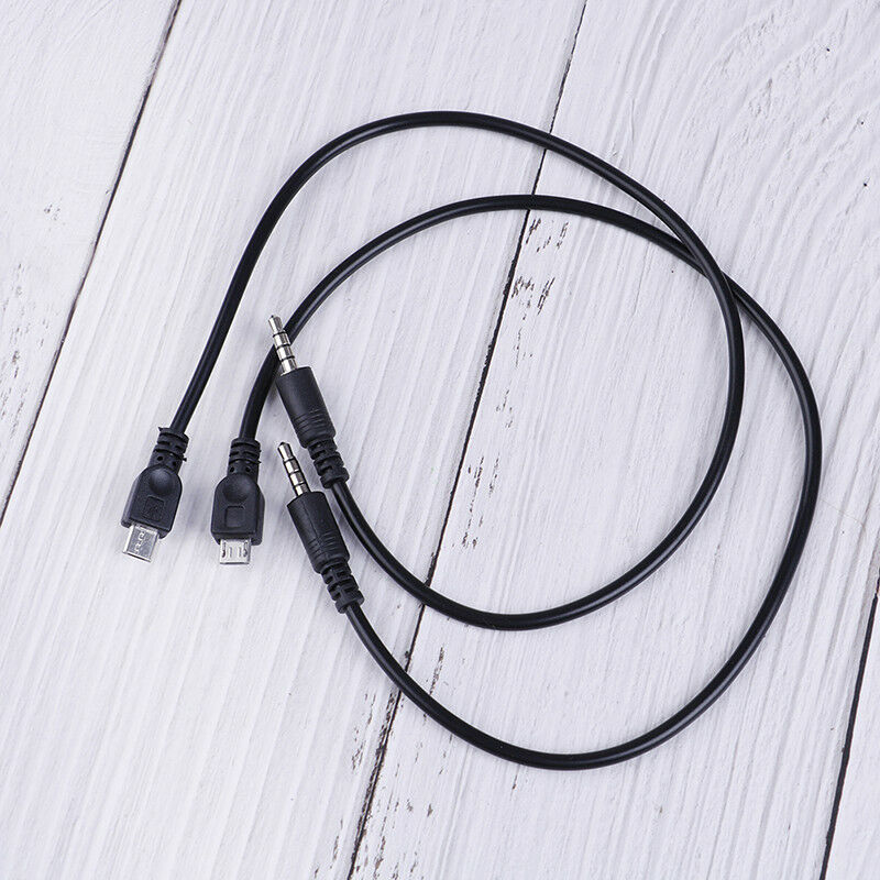 2pcs 3.5mm stereo male to micro USB male car AUX out cable for Android samsungOZ