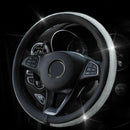 1Pc New Car Truck Steering Wheel Cover Bling Rhinestone Leather Univers CGZ