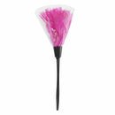 1pc Fashion Turkey Feather Duster with Black Plastic Handle Cleaning Tool(r