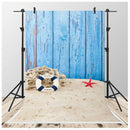 Blue Beach Fence Photography Backdrops 5x7ft Vinyl Summer Sea Background Ph