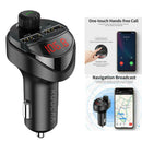 Bluetooth Car Kit MP3 FM Transmitter Music Dual USB Phone Charger Black