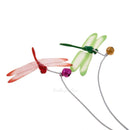 5pcs Plastic Cat Pet Teaser Dragonfly Interactive Stick Toys Wire Chaser Wands