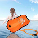 1xInflatable Orange Open Water Swimming Float Tow Bag Dry Swim Buoy Pouch U7C1