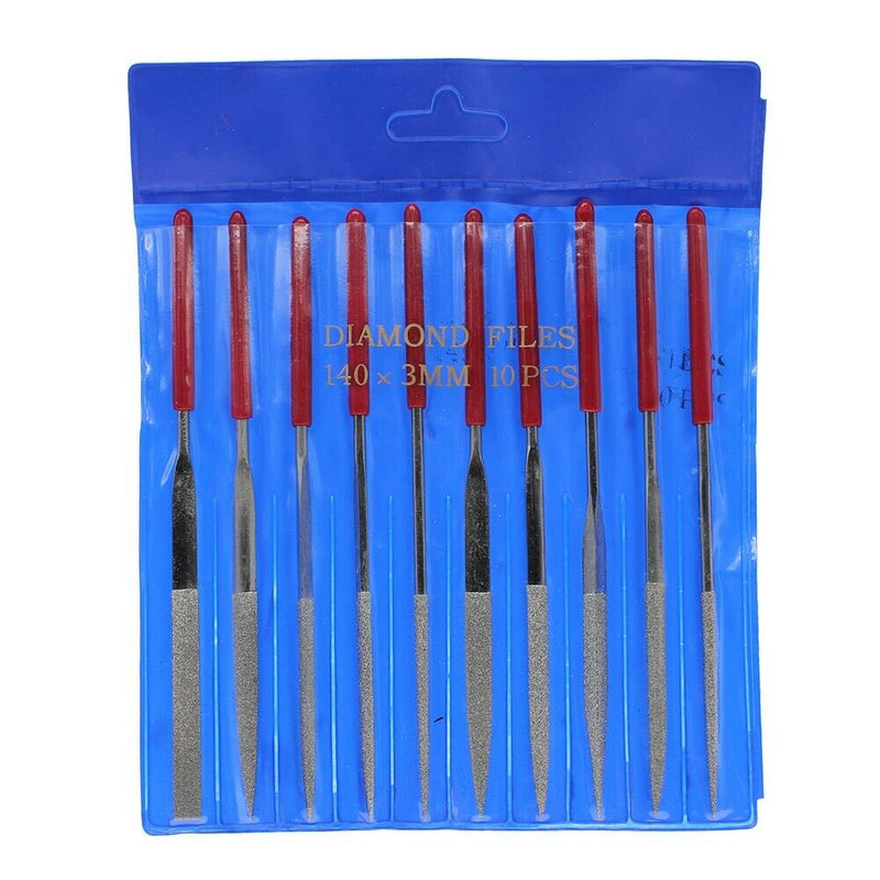 High Quality 10 Pcs Diamond Blade Needle File Coated Cutting Riffler Repair Tool