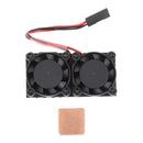 New Cooling Dual Fan Heatsink Module Kit For Raspberry Pi 2B 3BSEAU