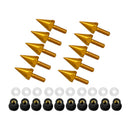 10x M5 Aluminium Alloy Motorcycle Windscreen Bolts Screws Nut Kit Golden