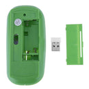 2.4GHz 1,000DPI Ultra-thin 3-Button Wireless Photoelectric Mouse (Green)