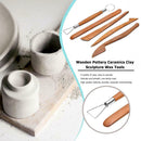 5pcs Wooden Pottery Ceramics Clay Sculpture Wax Tools Set DIY Shaper