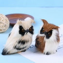Lovely Owl Furry Christmas Bird Home Ornament Decoration Simulation Animal S Hn