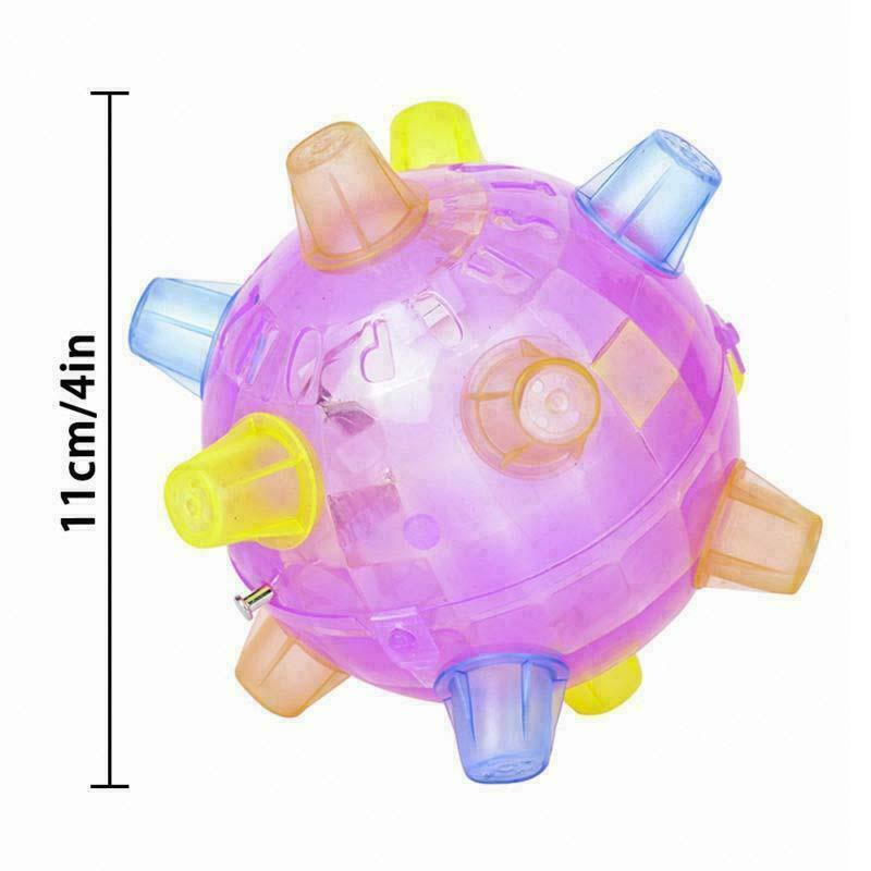 Jumping Flashing Dog Ball LED For Pets Dogs Toys Joggle Changing Color G8P3