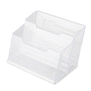 Transparent Plastic Bussiness Card 2-Tier Stand Holder