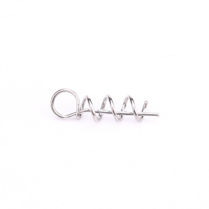 100pcs Soft Bait Lure Spring Lock Pin Crank Hook Connect Fixed Latch Fish