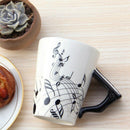 Creative novelty piano handle ceramic cup free spectrum coffee milk tea cup D5W9