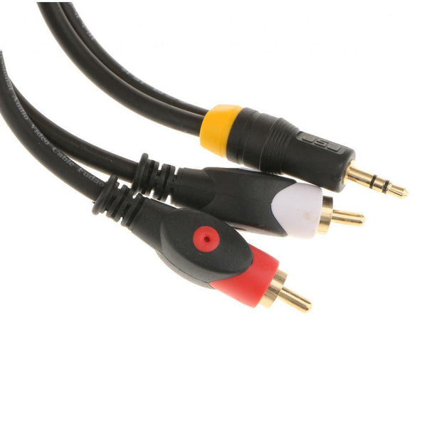 Dual Shielded 3.5mm Male to 2RCA Male Stereo Audio Adapter Cord 0.5m