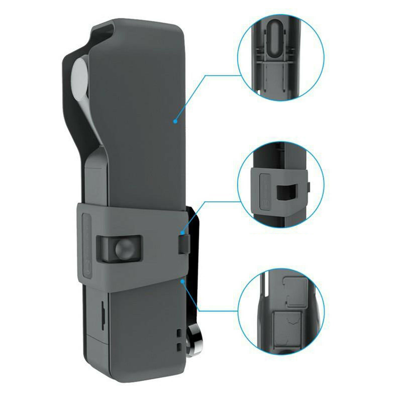 Portable Gimbal Camera Silicone Carrying Case with Lanyard for DJI Osmo Pocket 2