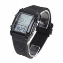 Flash Dual Time LCD Digital Date Day Alarm LED Men Boys Sport Wrist Watch G