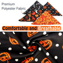 4pcs Scarf Collar Pet Bandana Cotton Puppy Triangle Saliva Scarf Halloween Decor