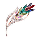 Crystal Rhinestone Wheat Brooch Pin Women Jewelry Coat Flower Wedding Bridal BX