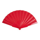 Plastic Japanese Style Handheld Folding Hand Fan Party Gift Red