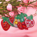 5pcs DIY Fruits Full Drill Special Shaped Diamond Painting Keychains Gifts