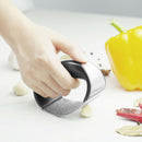 Stainless Steel Garlic Press Rocker Manual Garlic Squeeze Crusher (Suit) A