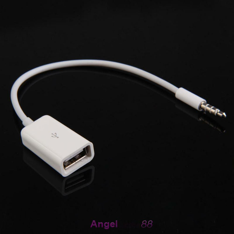 Sync 3.5mm Male AUX Auxiliary Audio Plug Jack to USB Cord Converter Cable