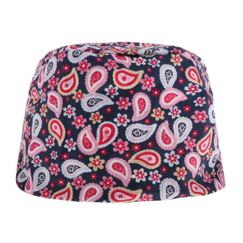 4x Adjustable Patterned Doctor Scrub Cap Beanie Cap Chemo Cap for Ponytail