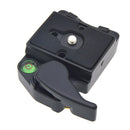 2xBlack Aluminum Alloy Quick Release QR Plate Adapter with 1/4''-3/8'' Screw and