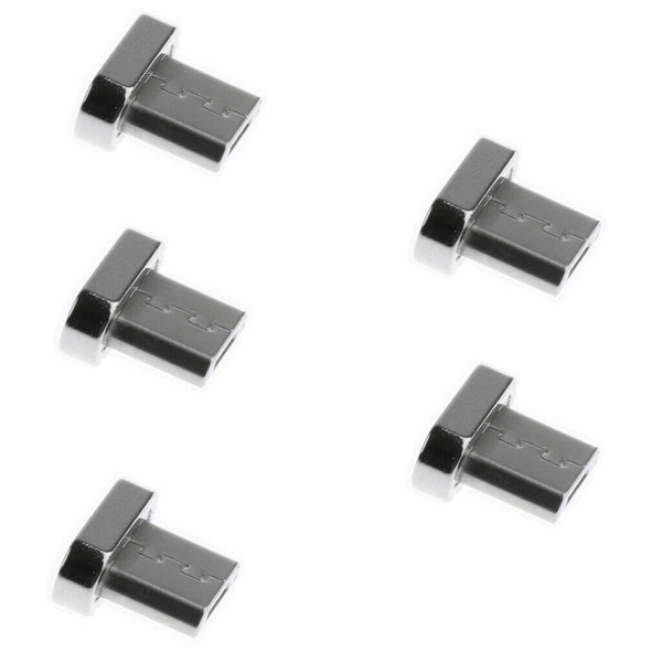 5 Pieces Magnetic Tips Micro USB Adapter Connector Head For Android Phones