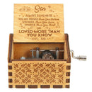 Retro Carved Wood Hand Cranked Music Box Kid Child Birthday Gift Home Decor