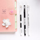 5PCS Creative text black pen 0.5mm neutral pen student research supplies pe O7P0
