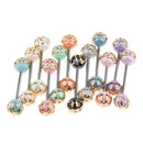 Lot 36pcs Mix color Barbell Stud Tongue Ring Ball Bars Body Piercing Jewelry