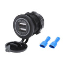 5V 4.8A Dual Usb Charger Socket Adapter Power Socket For 12V 24V Car Ship R M9F6