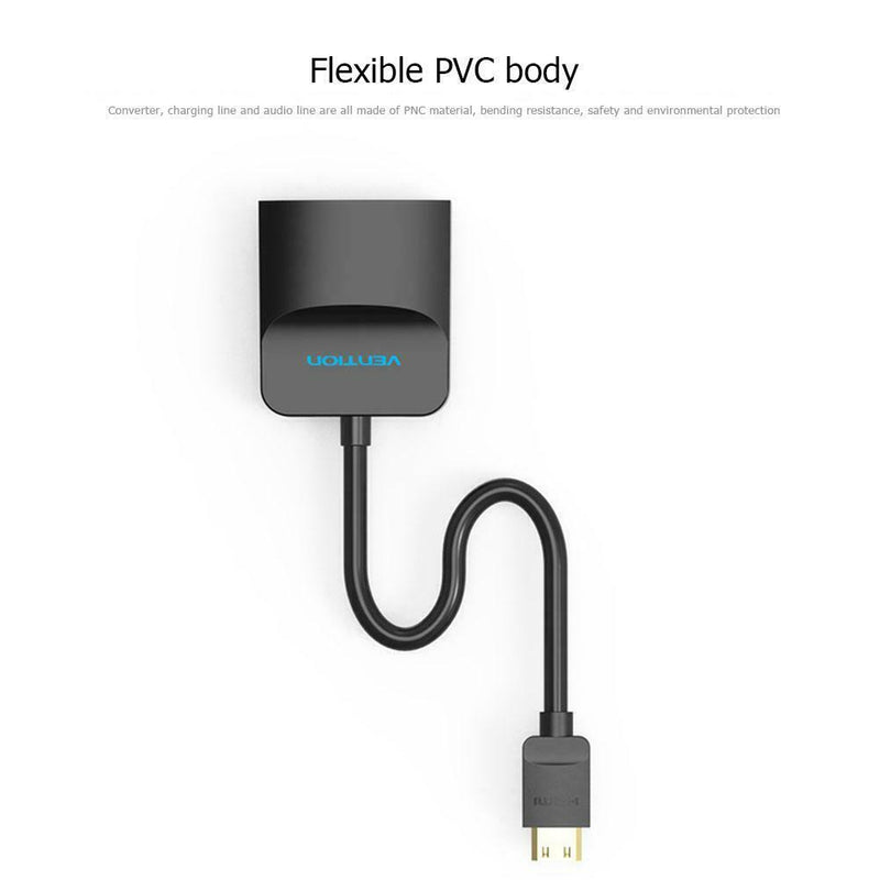 Vention AGABB Mini HDMI to VGA Cable 1080P HD Display Audio Video Adapter