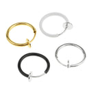 4 Pieces Non-Piercing Clip On Earrings Nose Alloy Ring Body Jewelry Hoop