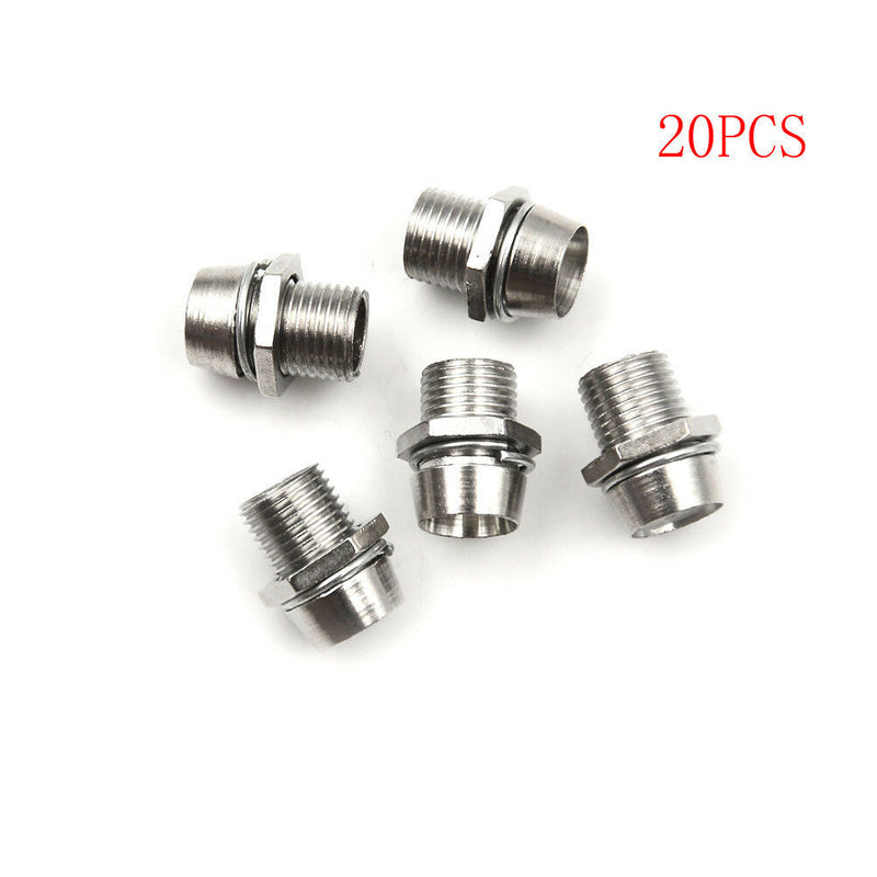 20pcs 5mm Round Chrome Metal LED Lamp Light Emitting Diode Bezel Holder Gw