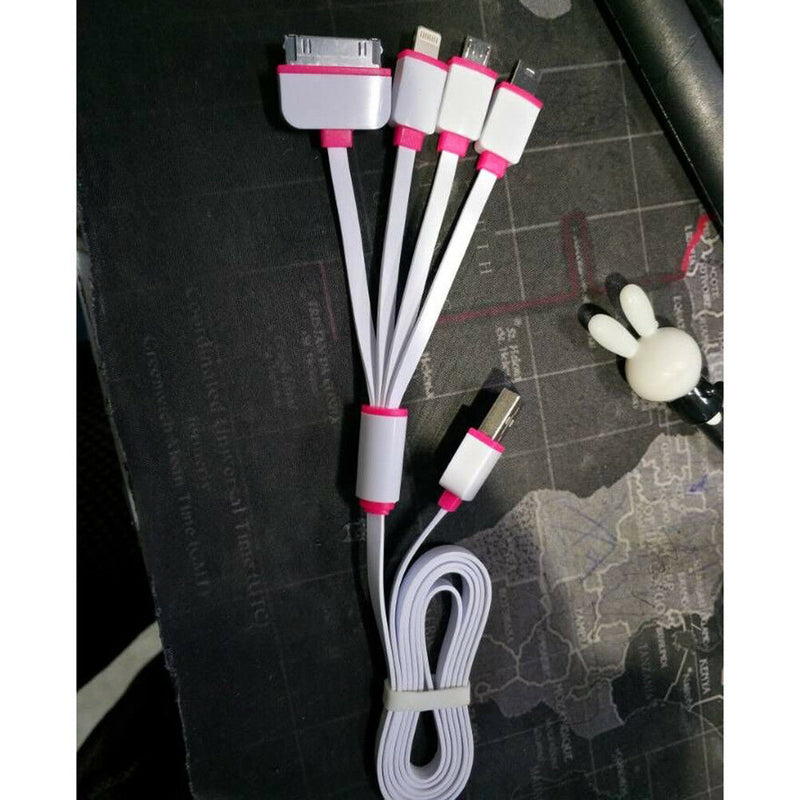 New universal 4 in 1 USB cable multi charger line for mobile phone   Z