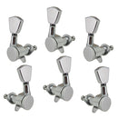 6 Pieces Sliver Acoustic Guitar Machine Heads Knobs Guitar String Tuning Peg