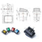 4pcs 6 Pin Rocker Push Button Switch Circuit Breaker Universal