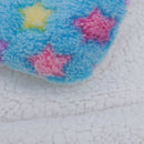 Dog Cat Blanket Pet Cushion Bed Soft Velvet Winter Warm Sleep Mat(Blue M) A