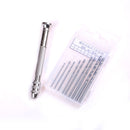 Micro Aluminum Hand Drill With Keyless Chuck+10x Twist Drills Rotary Toolsã€ MO