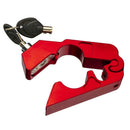 Red Motorcycle Bicycle Handlebar Throttle Grip Lock Anti-theft Brake Level Lock